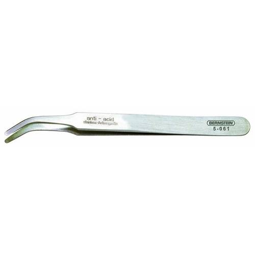Bernstein Tools for Electronics 5-061 Pince brucelle CMS 2ab SA plate, ronde, courbée 115 mm
