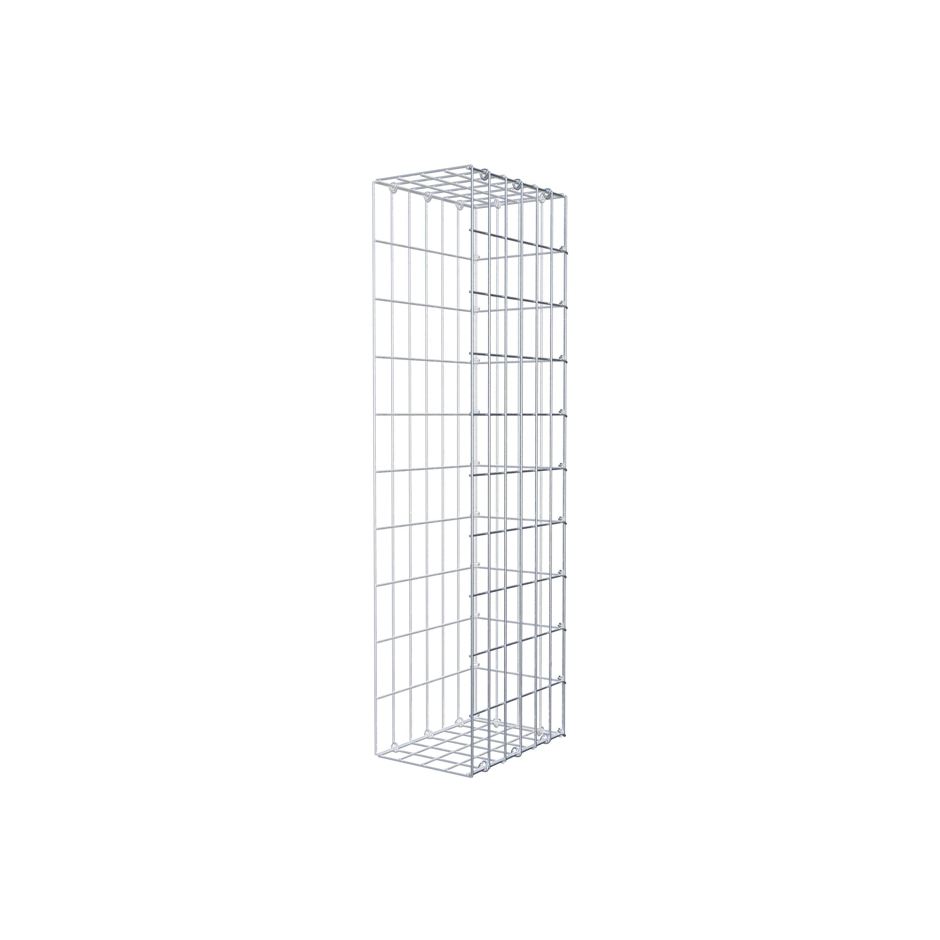 Gavión para alargar en acero galvanizado 100x30x20cm (LxAxP), malla 5 x 10cm, Anillo en C, sin rejilla frontal - 2