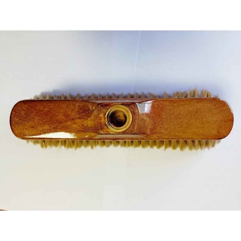 Escoba Superficies Delicadas, Cepillo de Barrer, Cerdas Suaves, Recomendado para Parquet, 32x11x8 cm + Palo Amarillo 140 cm - 4