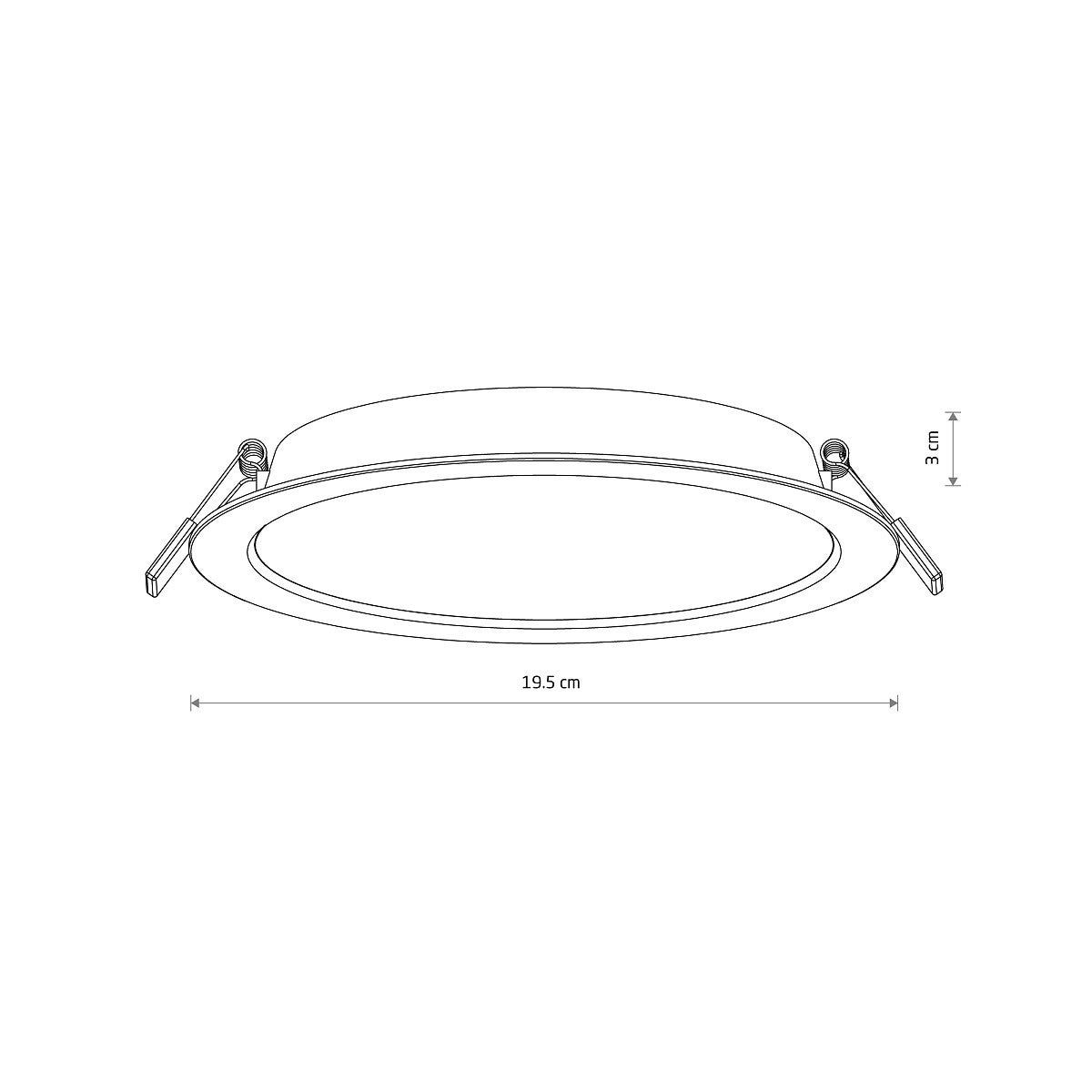 Oprawa sufitowa wpuszczana podtynkowa Mykonos Led biała 1xLEDx18W okrągła IP20 wym: 3 x 18,5 x 3,5 cm tworzywo sztuczne Nowodvorski Lighting - 8