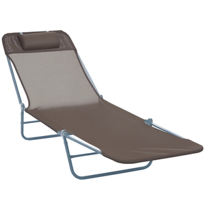 Natte De Plage Pliable Avec Dossier Inclinable – Tissu Oxford + Aluminium, 110x38x40 Cm, Légère 440g, Pour Plage, Camping, Jardin