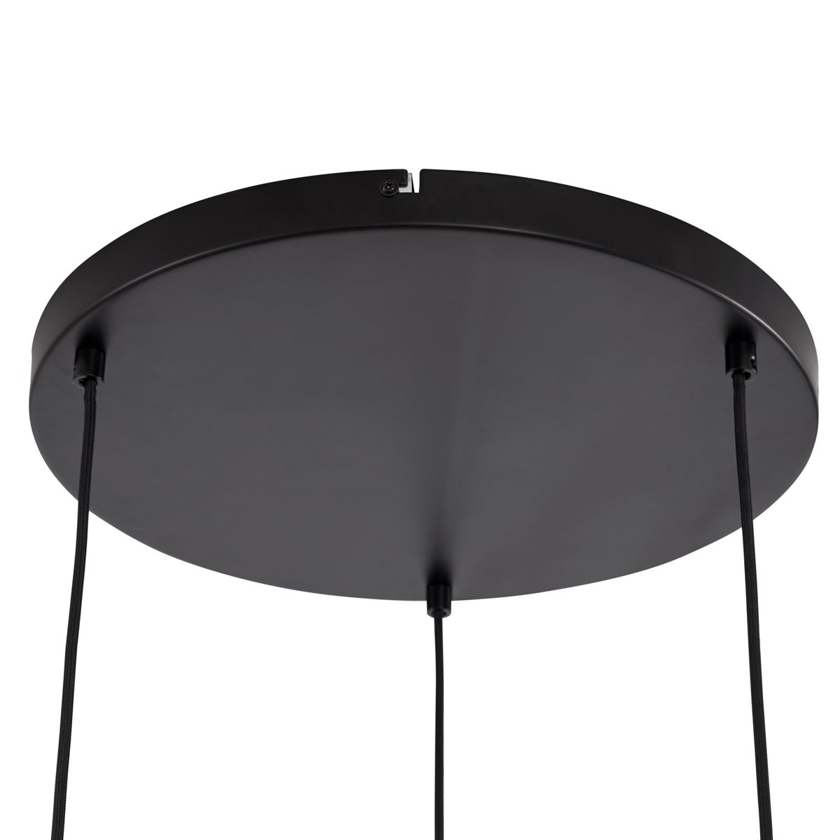 Suspension Japandi noire et dorée avec abat-jour beige 3 lumières - Pluni - 7