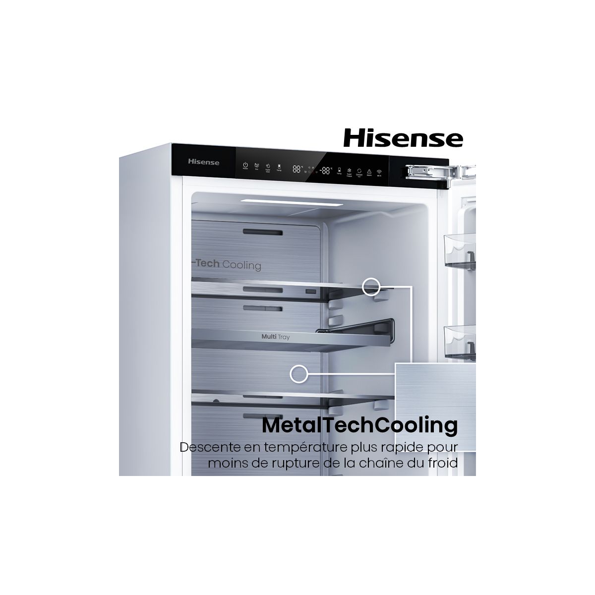 Réfrigérateur combiné encastrable HISENSE RB3B250SAWC - 9