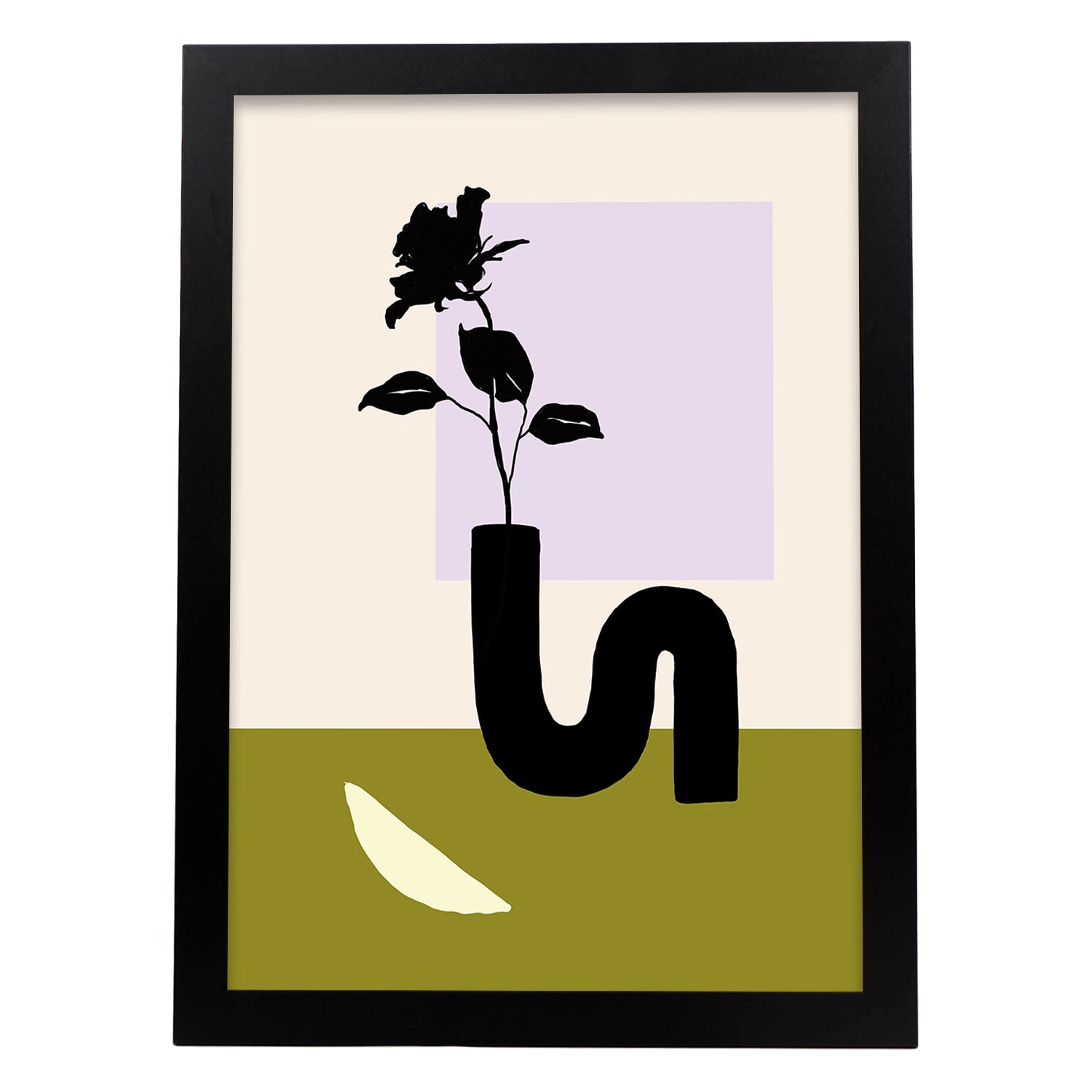 Lamina artistica decorativa con ilustracion de contemporaneo 04 estilo abstracto sin marco - a3