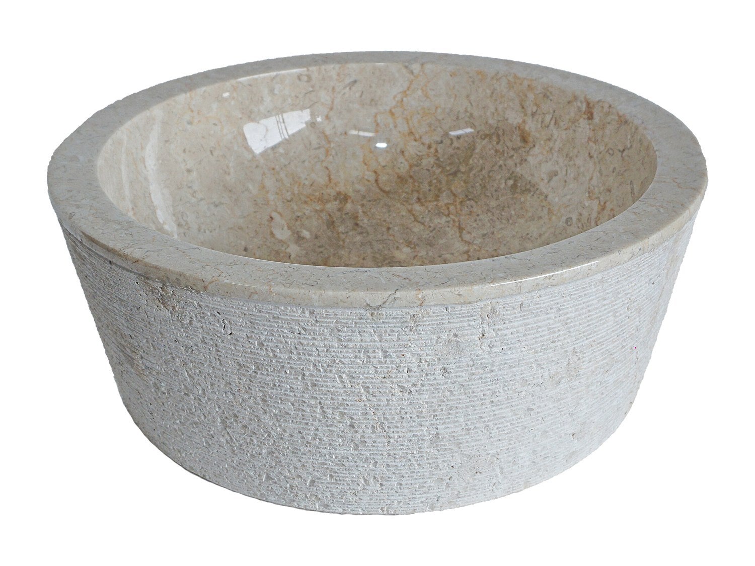 Vasque de salle de bain en marbre MARBLE - couleur crème - 2