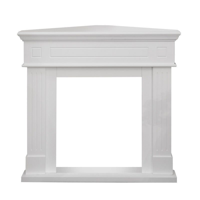 Drewniana obudowa kominka narożnego szer. 110xgł. 63xwys. 102, kolor Ford White