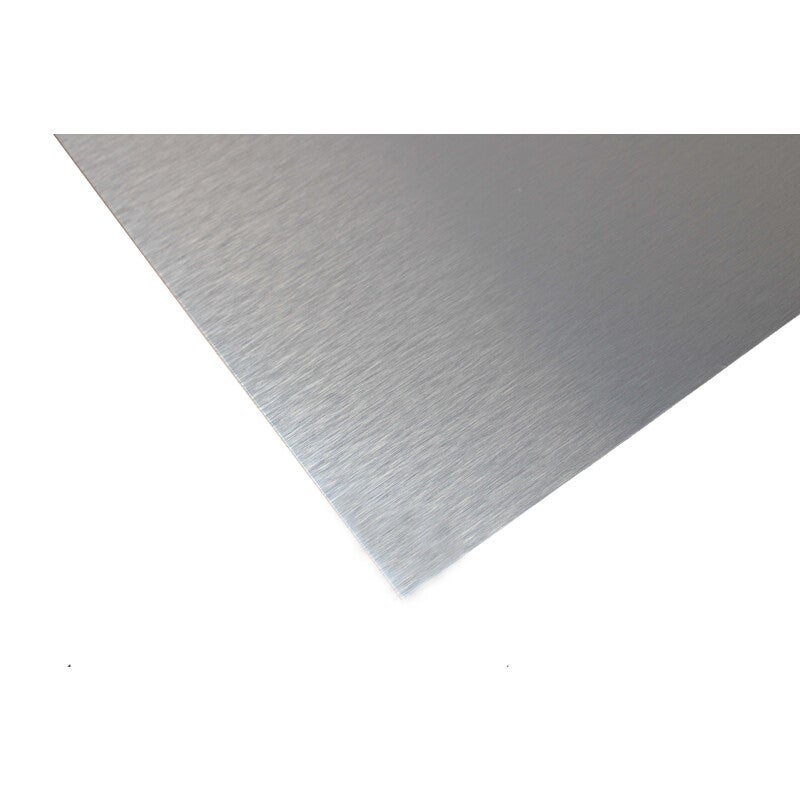 Crédence réversible alu brossé/brut (2x1m ou 1x0.5m) - Alu brossé, Ep. 3mm, Lg. 100cm, Lg. 200cm - 2