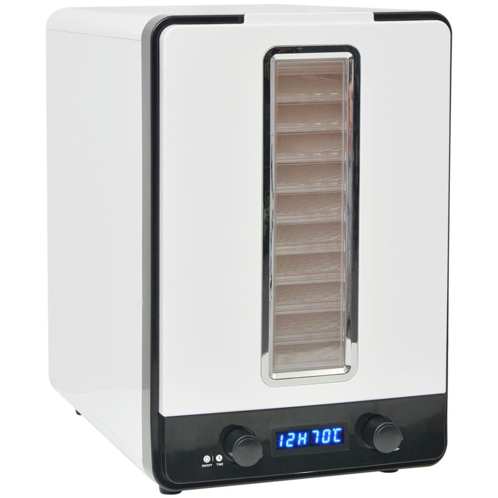 Déshydrateur Alimentaire 10 Plateaux - 1000W - Température 30-90°C - Acier Inox - Neuf