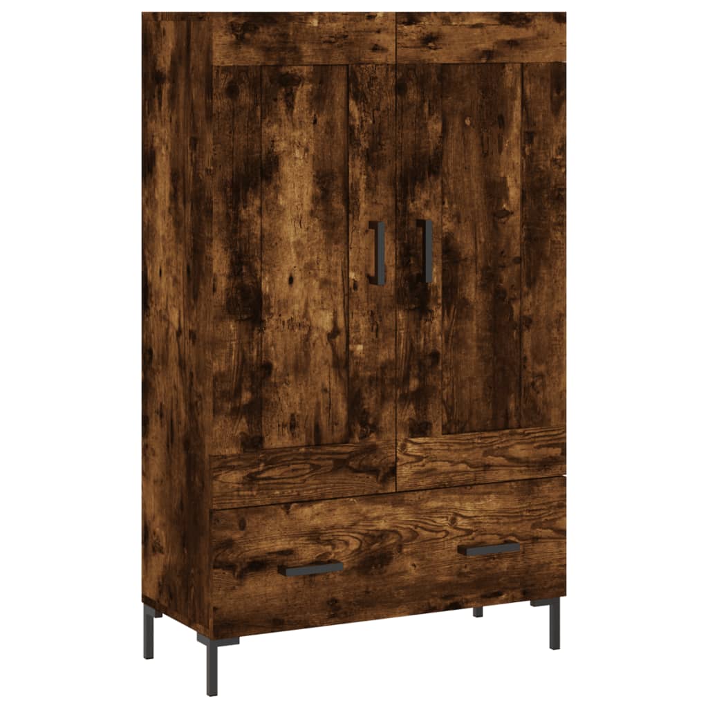 Credenza alta in rovere affumicato 69,5x31x115 cm in multistrato - 2