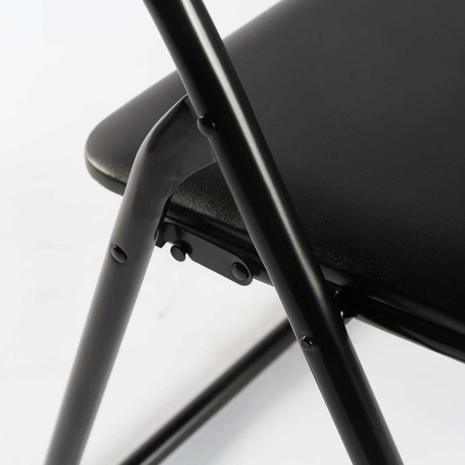 Silla Plegable Metal Acolchada Piel Sintética (Negra - Pack de 6 Unidades) - 5