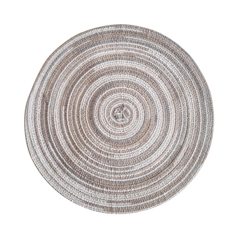 Okrągła podkładka satynowa w odcieniu szarości 38*38 cm, 1 sztuka, brokatowa podkładka, odpowiednia na świąteczne przyjęcie rodzinne, wesele, dekoracj