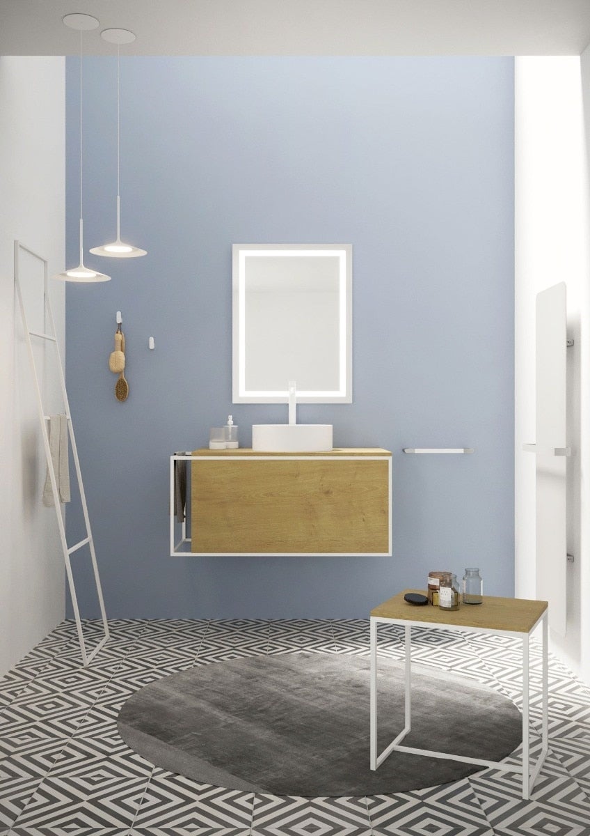 Lineabeta - Termoarredo idraulico a muro Caligo L.47 H.119 cm in acciaio bianco - 4