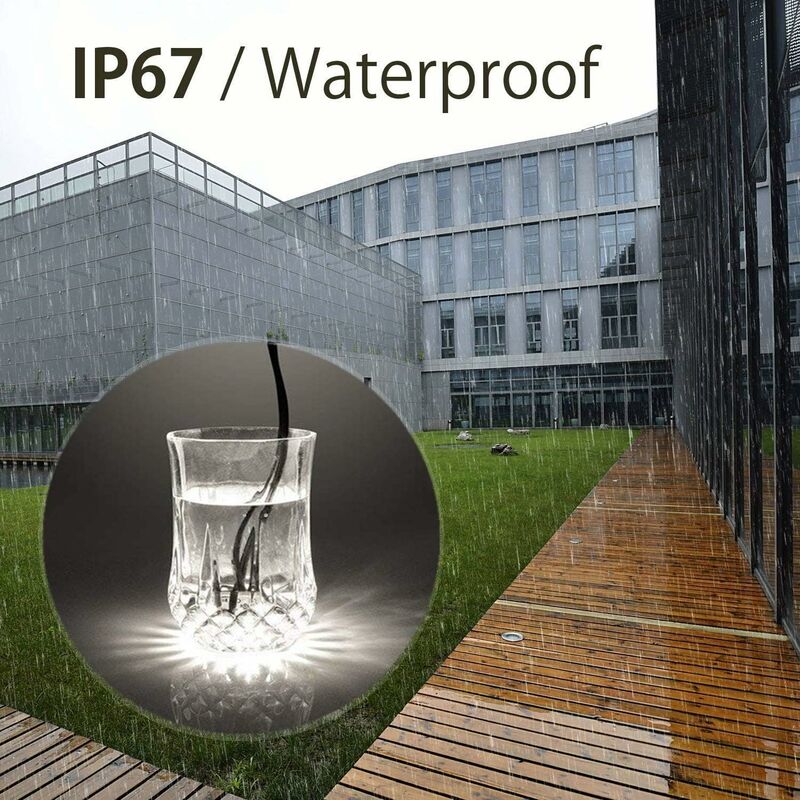 16pcs LED encastrables pour terrasse bois, étanches IP67, éclairage d'extérieur encastré, 0,6 W DC12 V, lumière blanche, mini kit d'éclairage [ A+ ] - 7