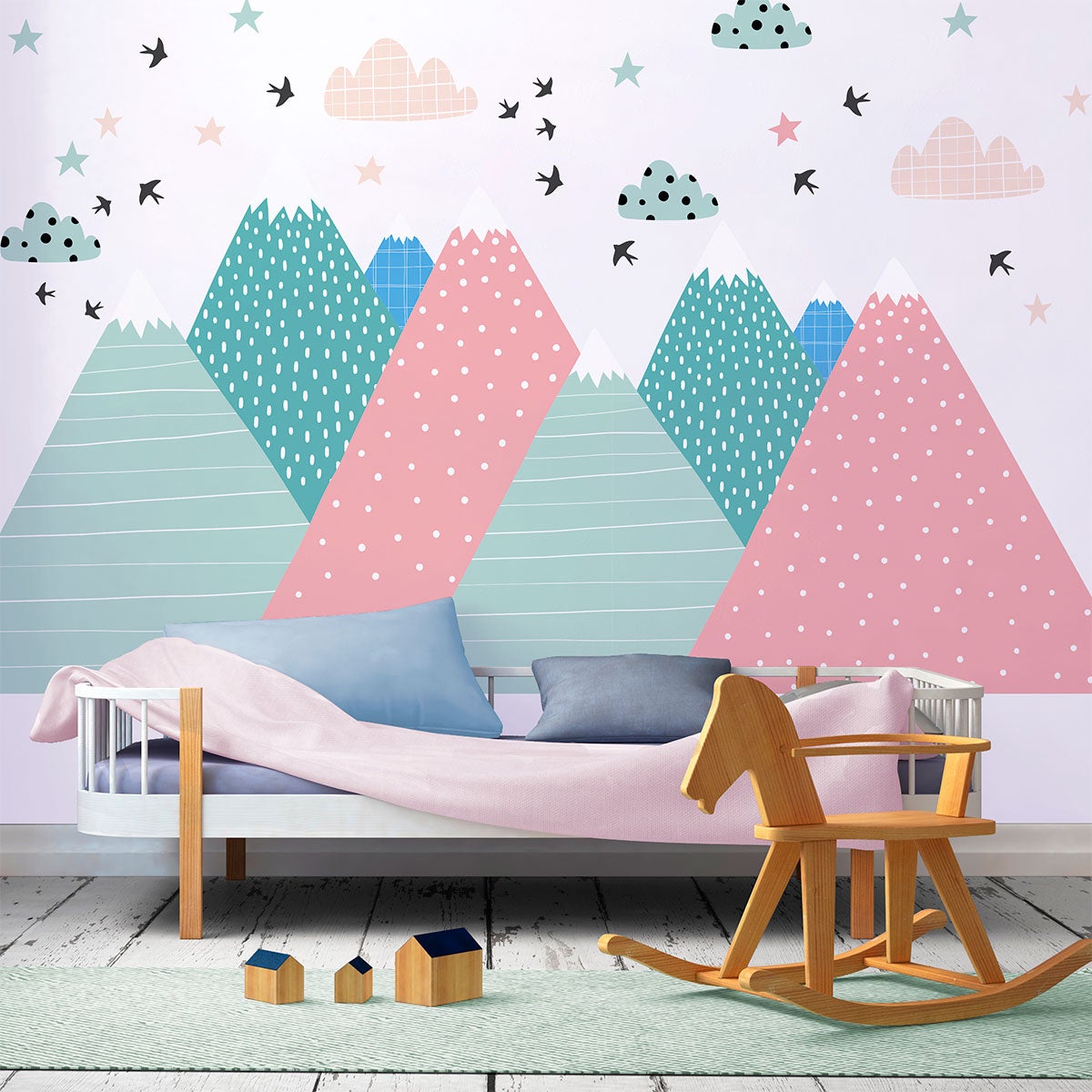 Adesivo bambino di montagna scandinavo vineka - Sticker adesivo - adesivi murali - 80x120cm - 6