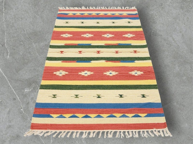 Oryginalny ręcznie wiązany kilim 90x60 cm (Galeria Farah 1970)