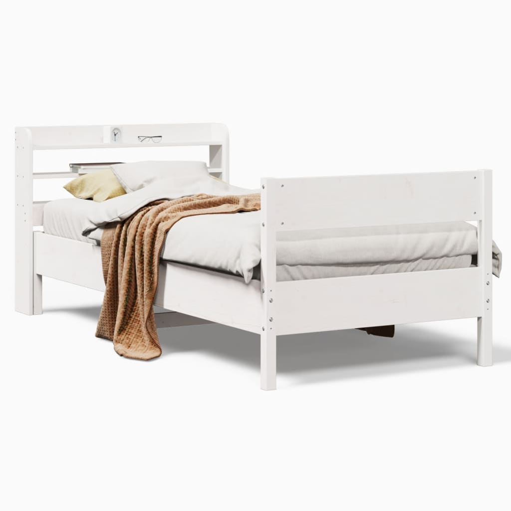 Łóżko Drewniane Rama Łóżka Sofa Biała Do Sypialni Pokoju 90x200 cm