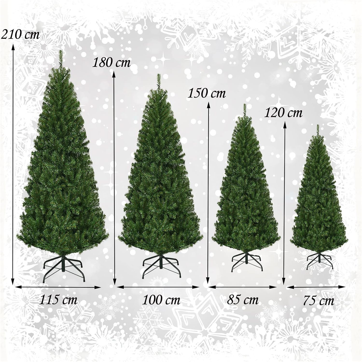 Árbol de Navidad artificial preiluminado de 210 cm con luces LED de 4 colores y blanco cálido, 11 modos de iluminación y apertura tipo paraguas - 4