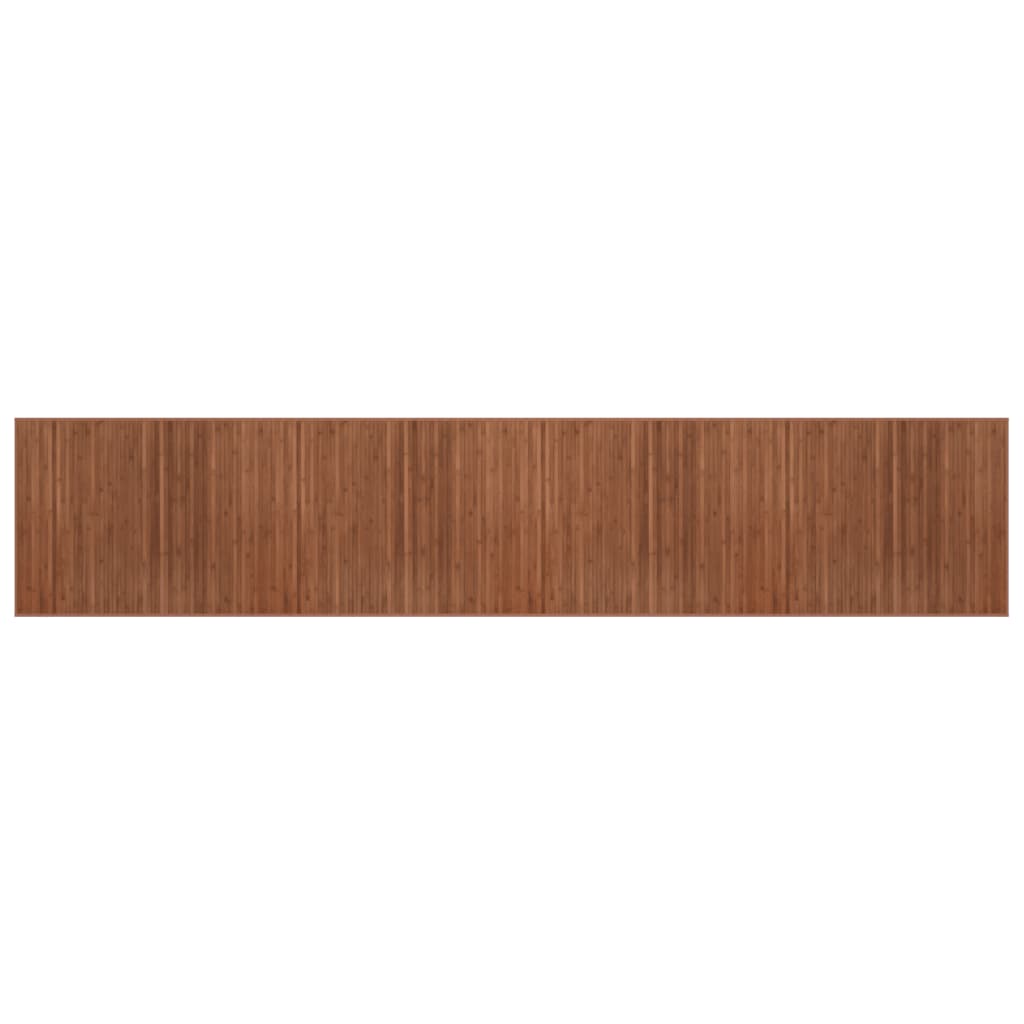 Tapis rectangulaire marron 80x400 bambou - 2