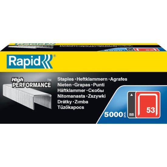 Boîte De 5000 Agrafes 53/8 Standard Galvanisées – Longueur 8 Mm – Pour Papier, Étiquettes, Décoration