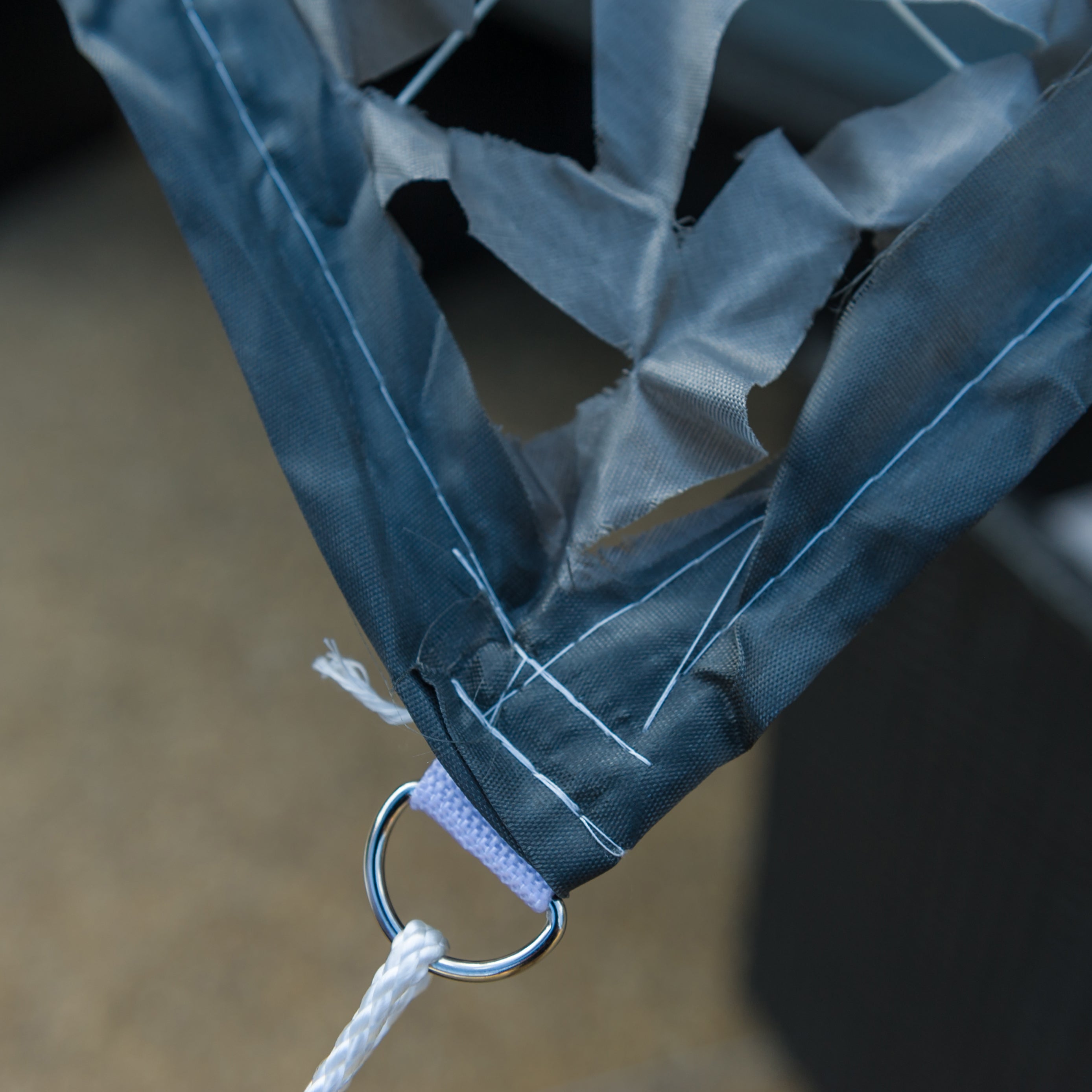 Toile d'ombrage ajourée grise 120 g/m2 3 x 4m - 5