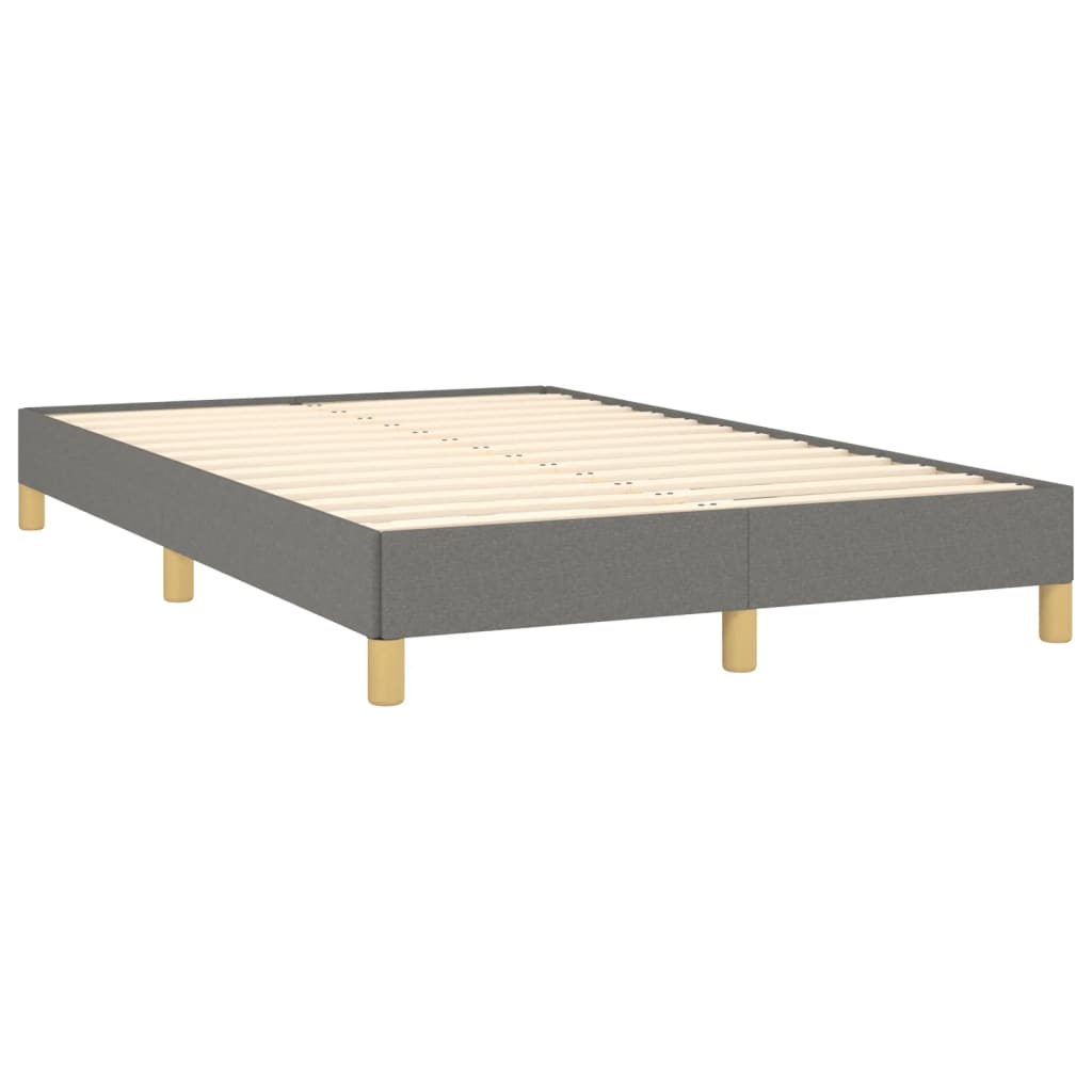 Cadre de lit sans matelas gris foncé 120 x 190 cm tissu - 3