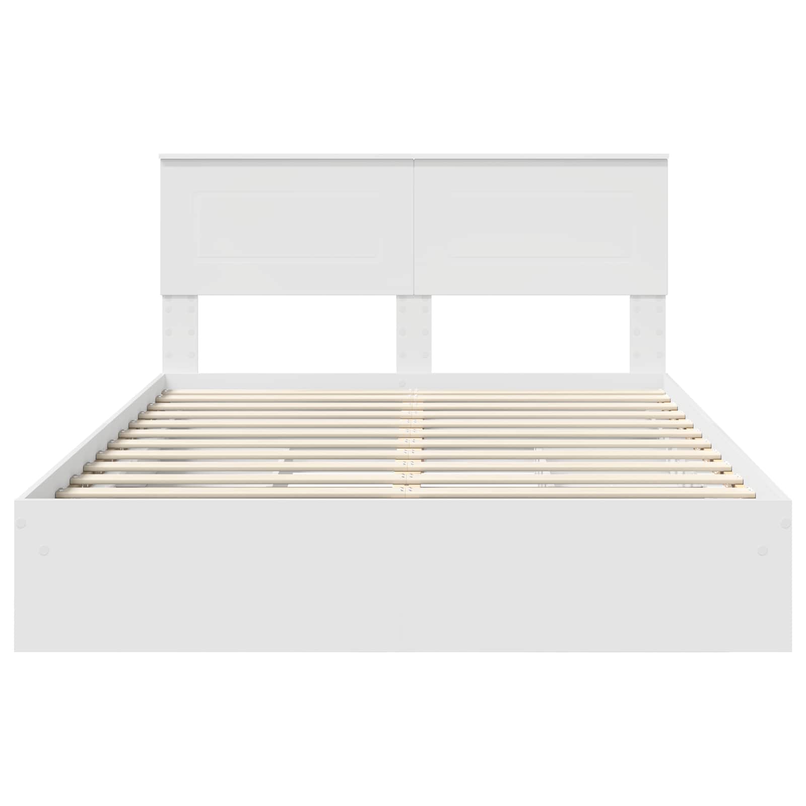 Lit de rangement réglable Blanc 140 x 200 cm panneau de bois - 8
