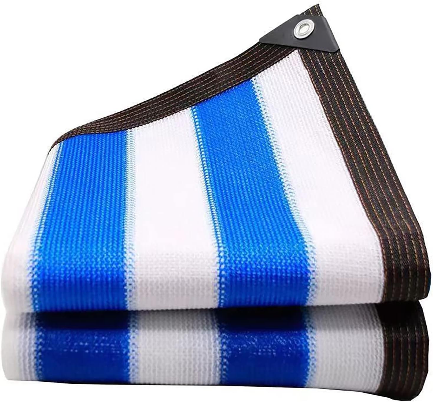 Tkanina zacieniająca do ogrodu z przelotkami, odpowiednia do okrywania roślin, szklarni, tarasów, 2m x 2m, niebiesko-biała