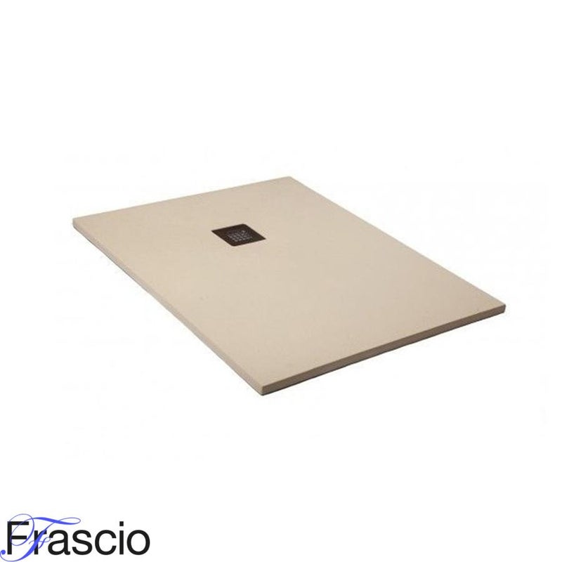 Brodzik Vulcano Line Slim 70x135 cm, perłowa biel RAL 1013, wykonany z żywicy syntetycznej i proszku marmurowego, - FRASCIO