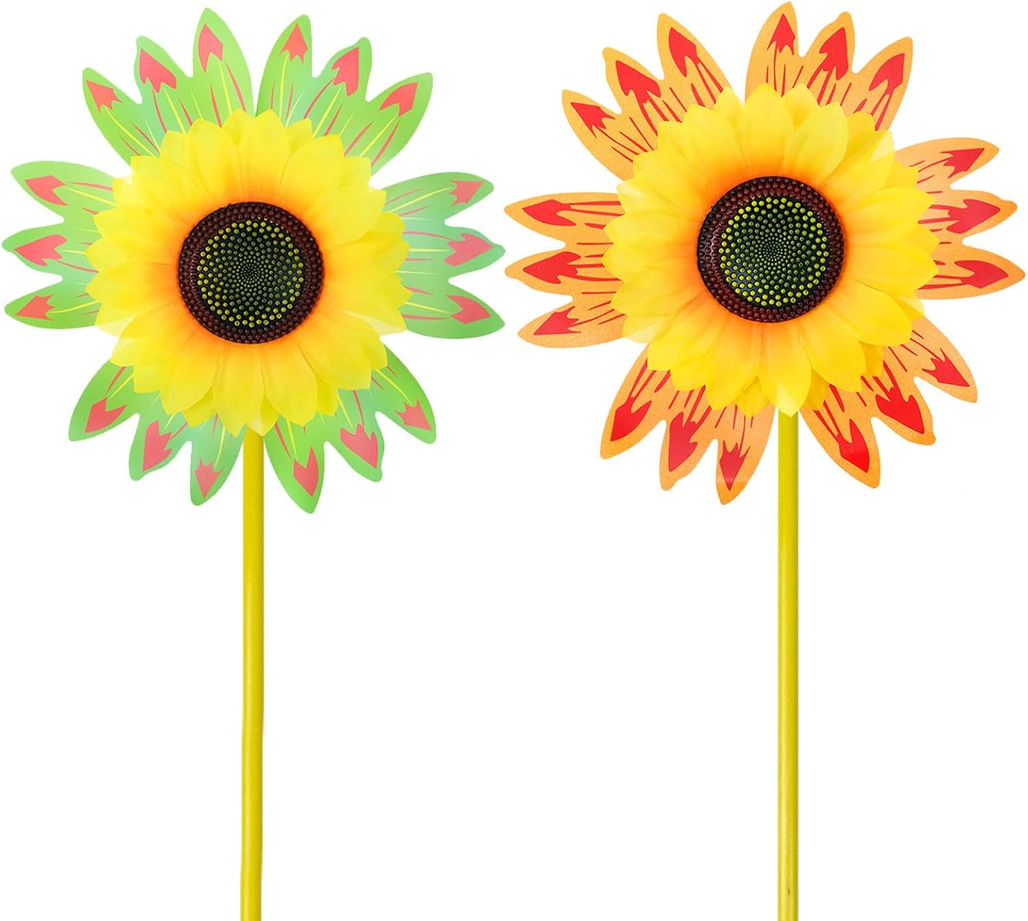 Lot De 3 Moulins à Vent Vélo Déco Jardin - Motif Chien Et Chat 3D