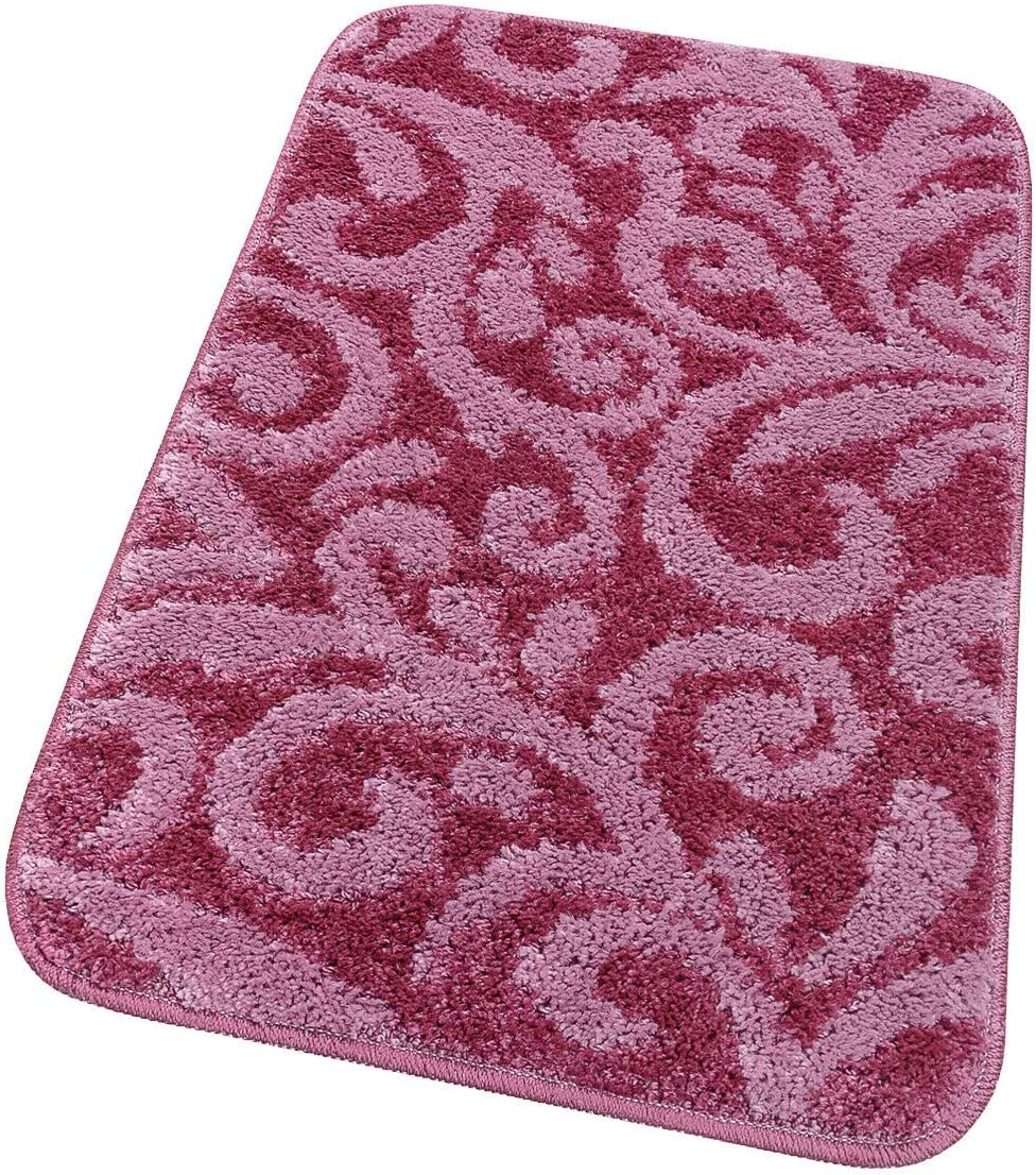 FRANDIS Tapis de bain polyester antidérapant parme 50 x 80 cm