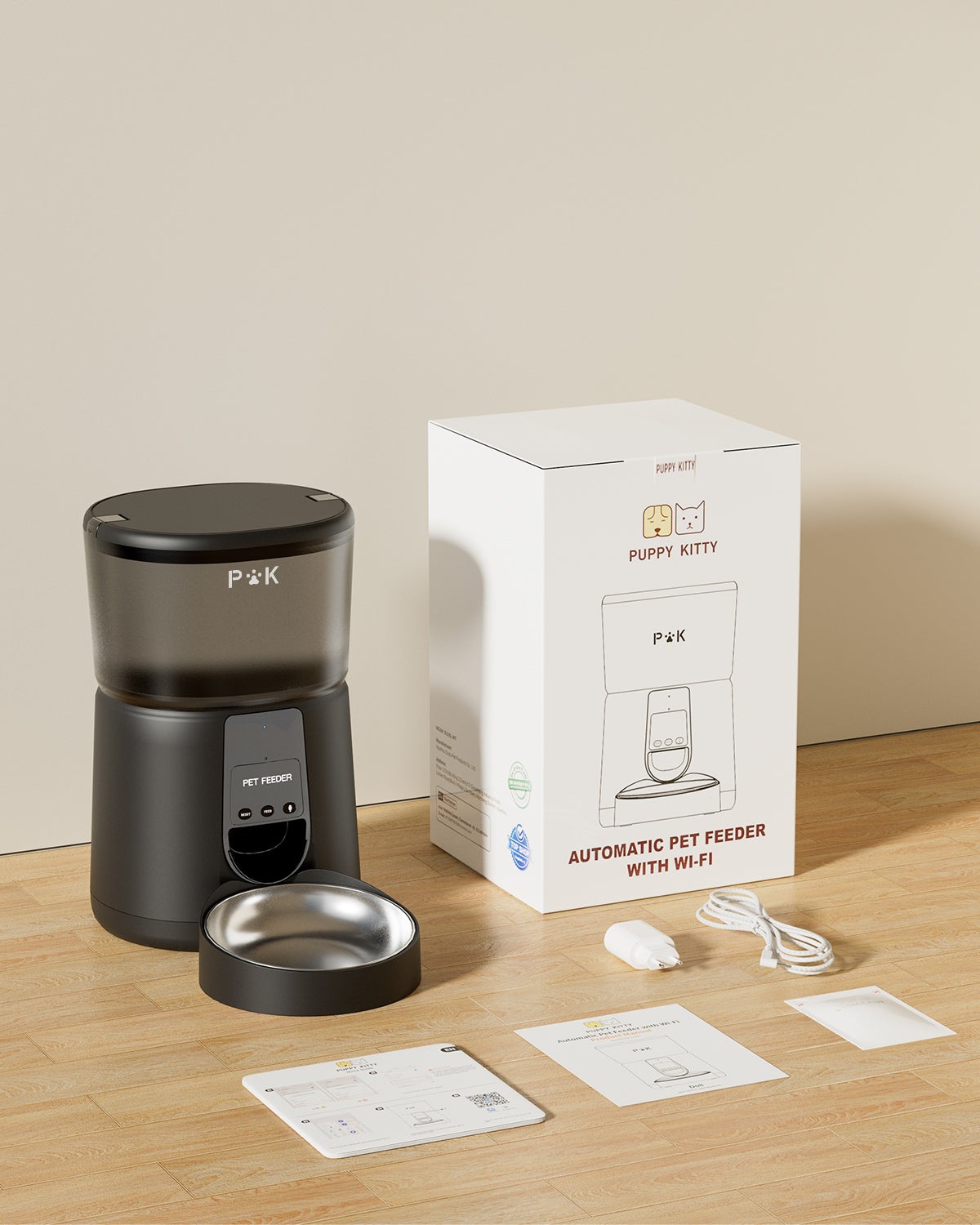 PUPPY KITTY PRO Distributeur de Croquettes Automatique 4L pour Chats/Chiens WiFi ,avec Contrôle APP, ​Enregistrement Vocal - 5