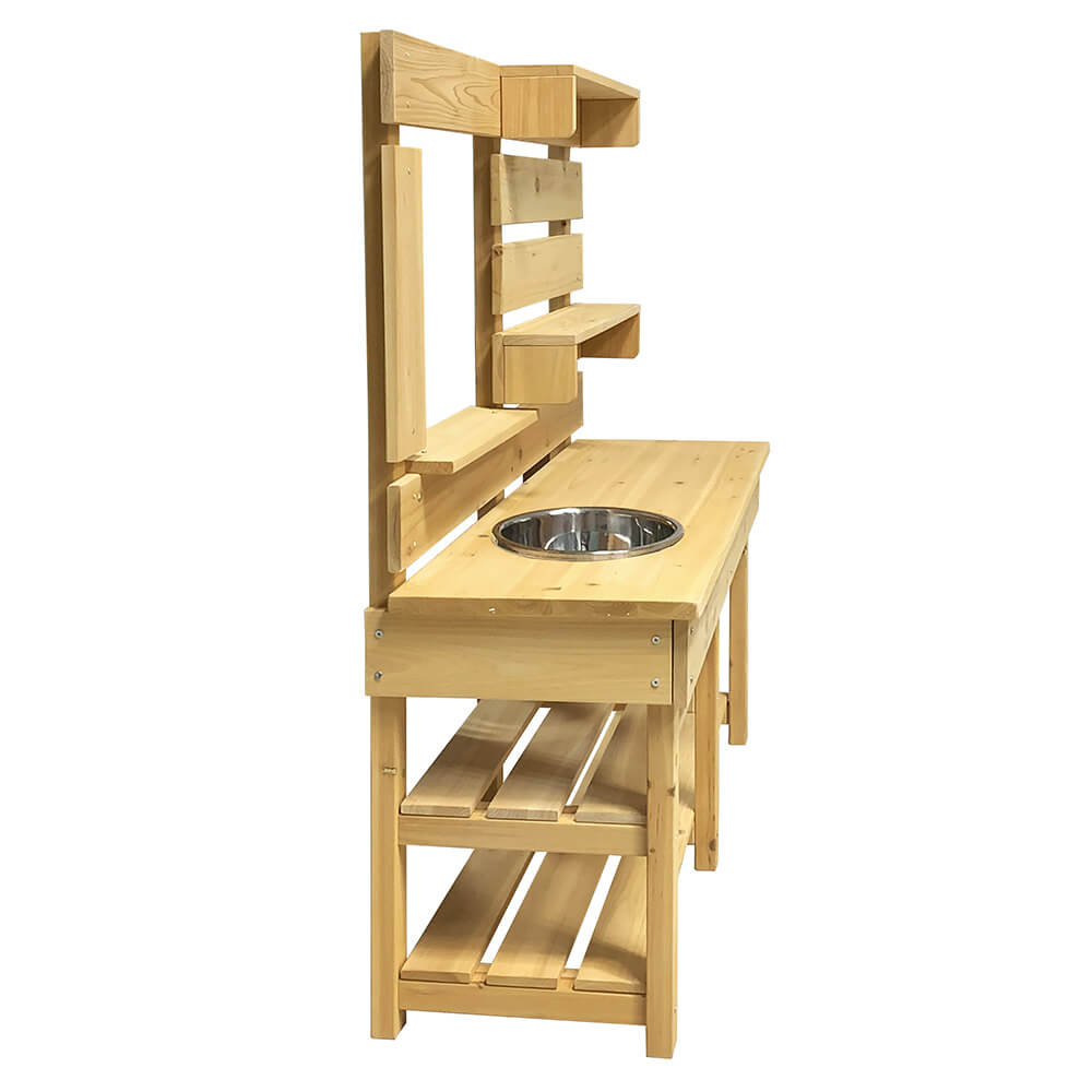 HOME DELUXE - Cuisine boueuse MANDU - Dimensions : 103 x 35 x 110 cm - en bois de sapin, accessoires complets inclus I Cuisine de jeu Jouets - 5