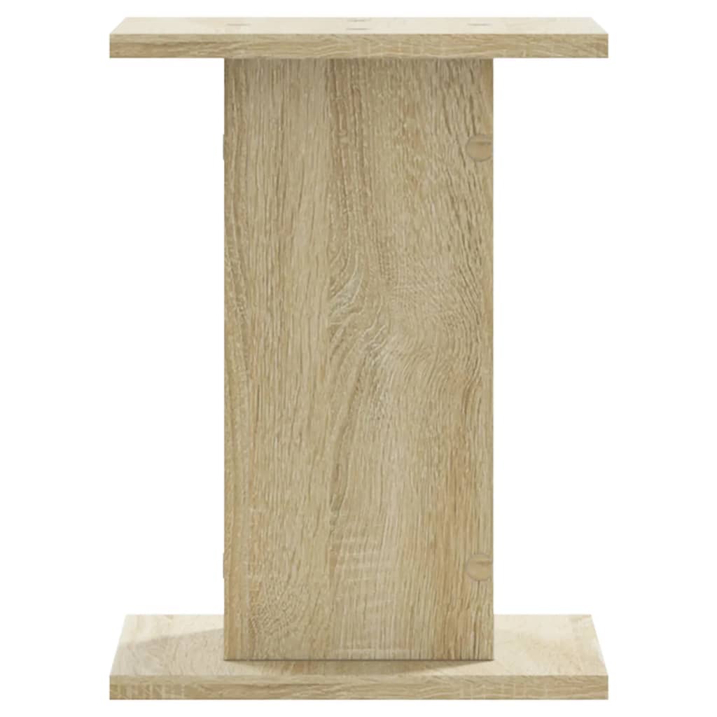 Supports pour plantes 2 pièces chêne en panneau de bois - 7
