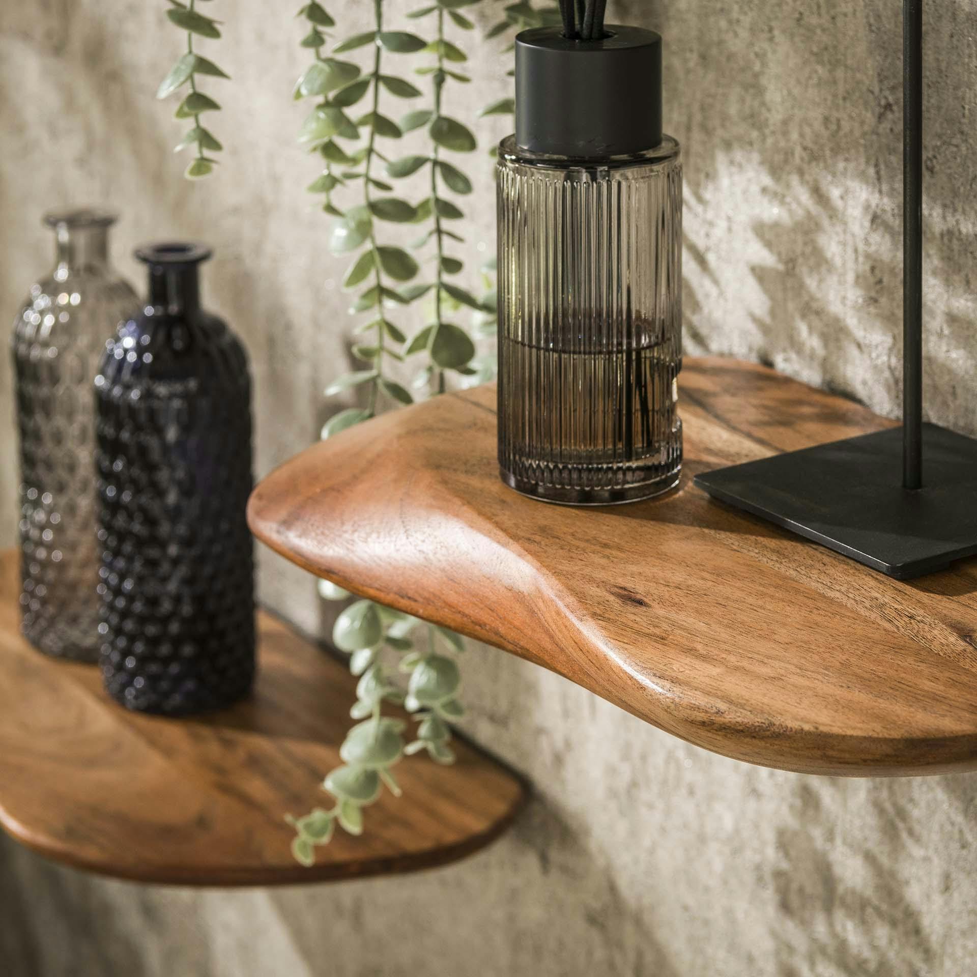Etagère murale organique en bois d'acacia (lot de 3) MELBOURNE - 2