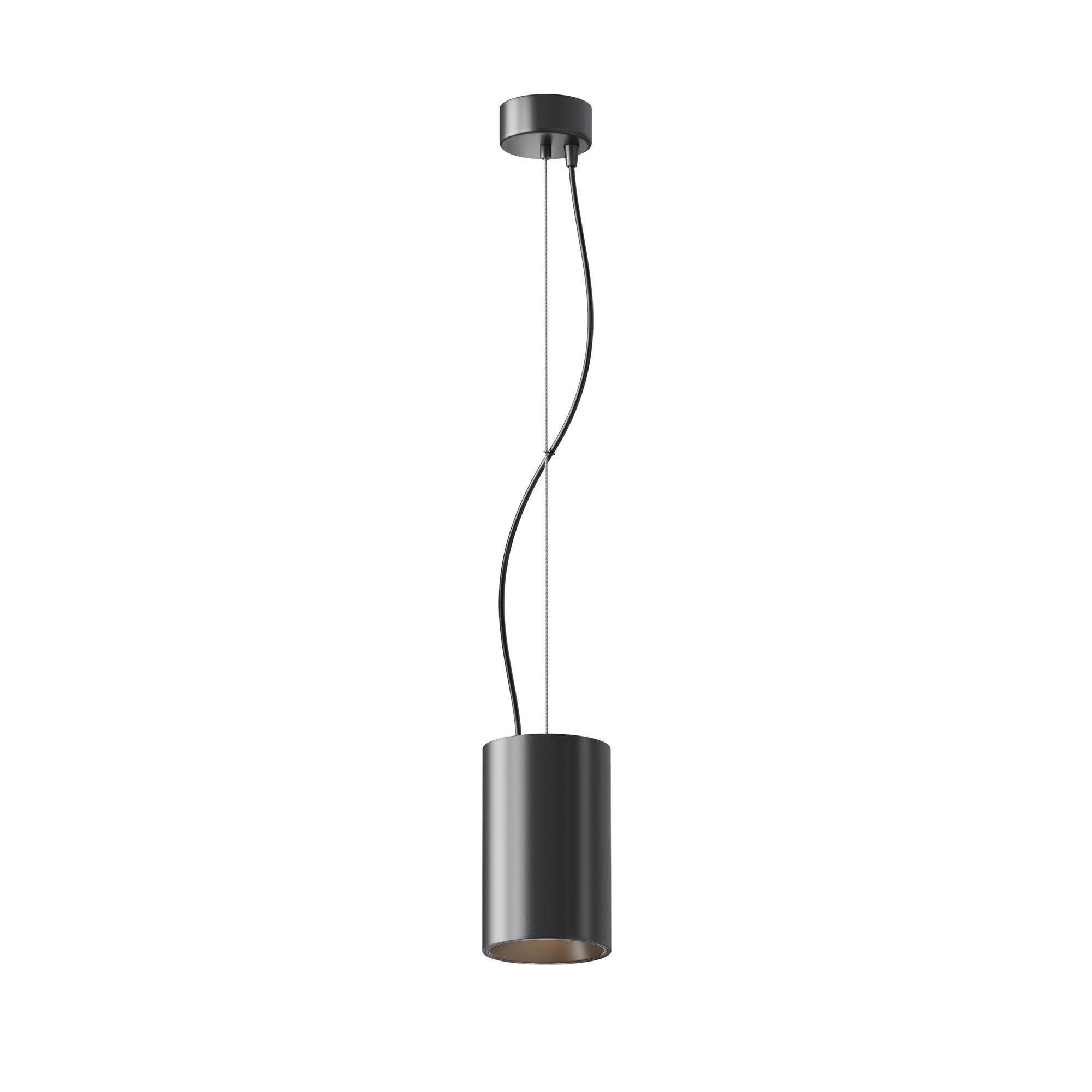 Lampa wisząca Efir czarna LED 25W 3000K 2180lm tuba wym: 138,5 x 9,5 x 9,5 cm aluminium Maytoni