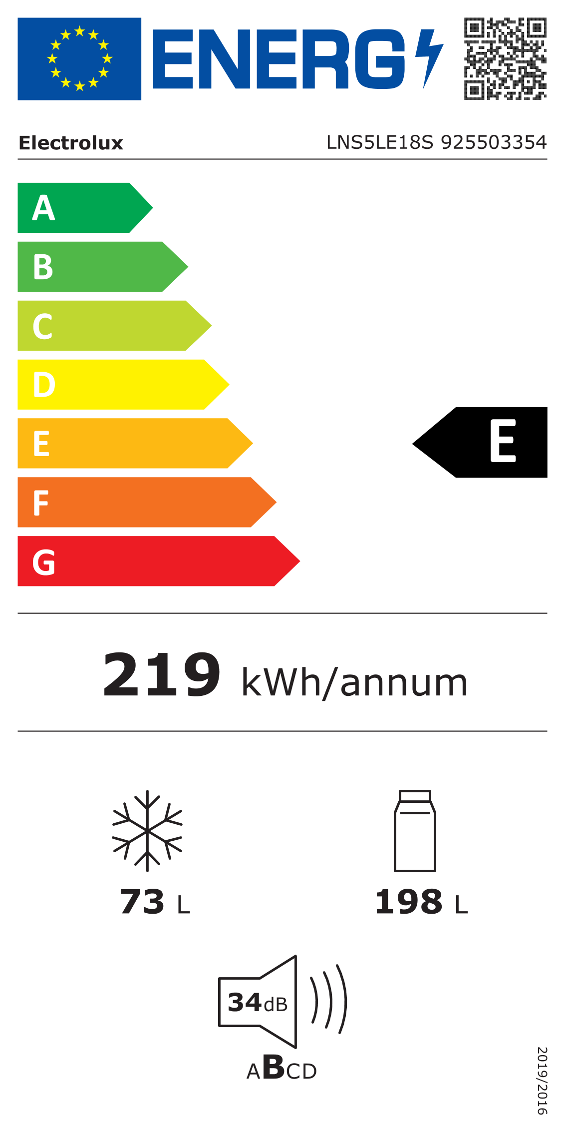 Electrolux LNS5LE18S réfrigérateur-congélateur Intégré 271 L E Blanc - 9