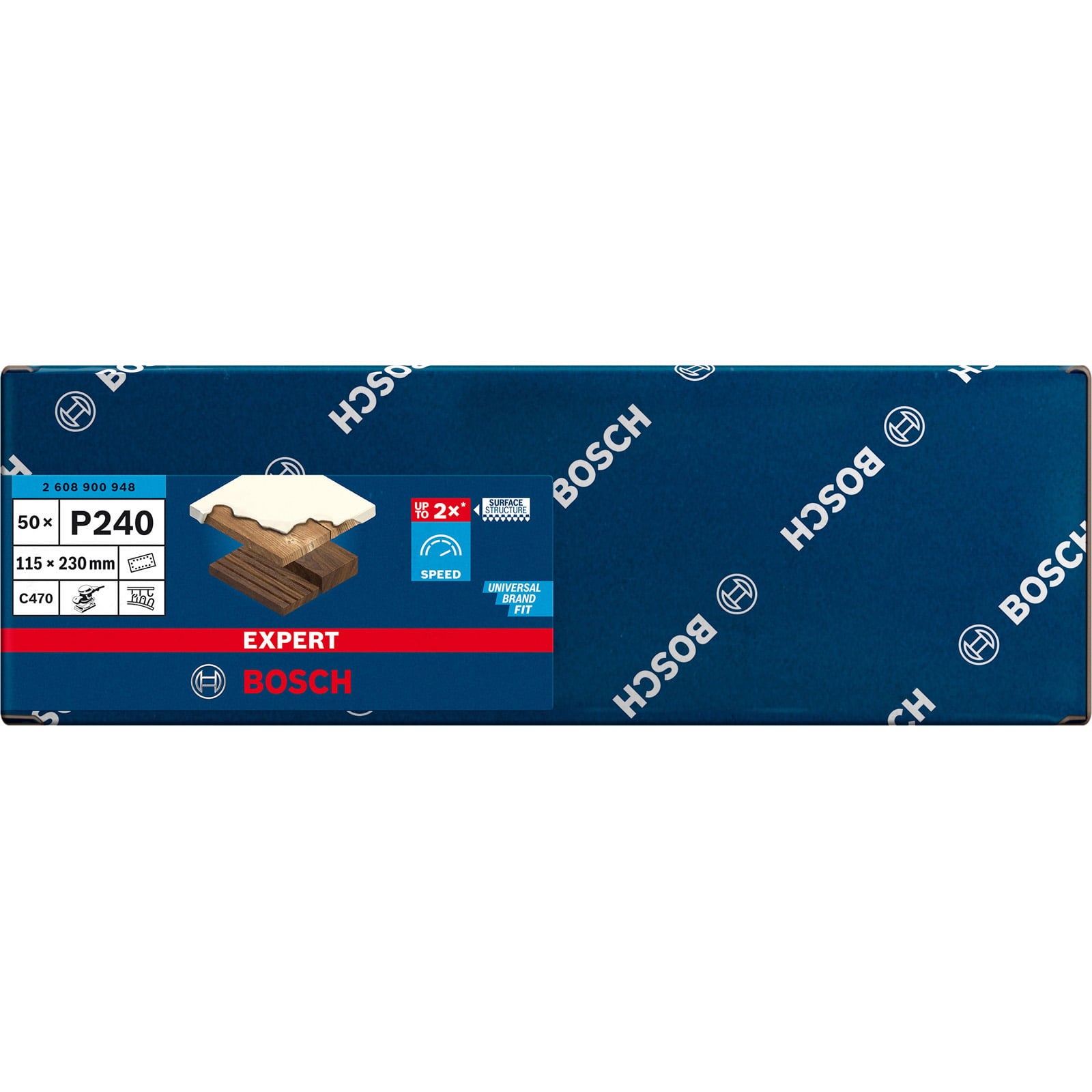 Papel de lija EXPERT C470 con 14 orificios para lijadoras orbitales 115 x 230 mm, G 240 50 unidades - 6