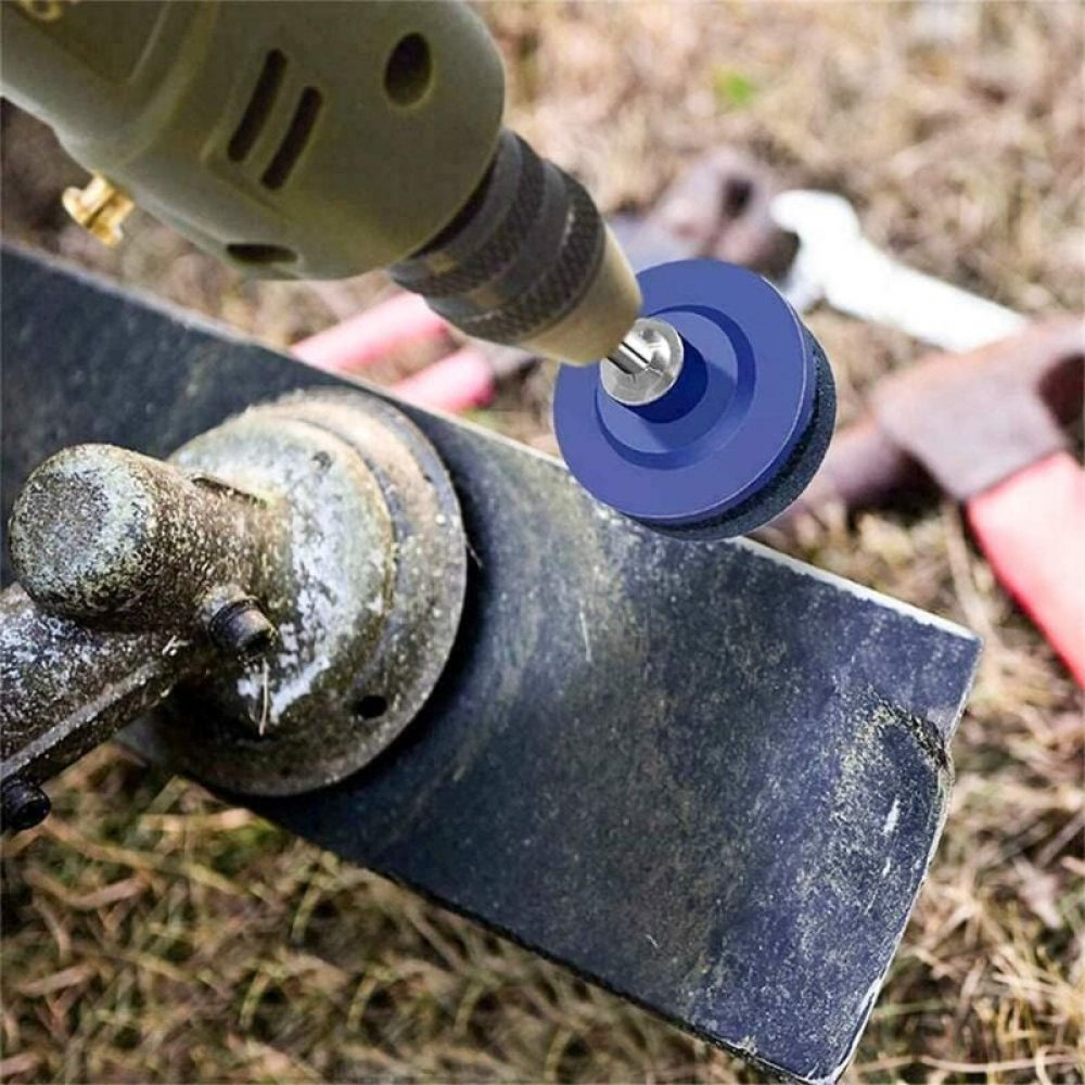 Aiguiseur Lame Tondeuse Gazon 4 Pièces - Universel, Pour Perceuse, Affûtage Rapide Et Facile
