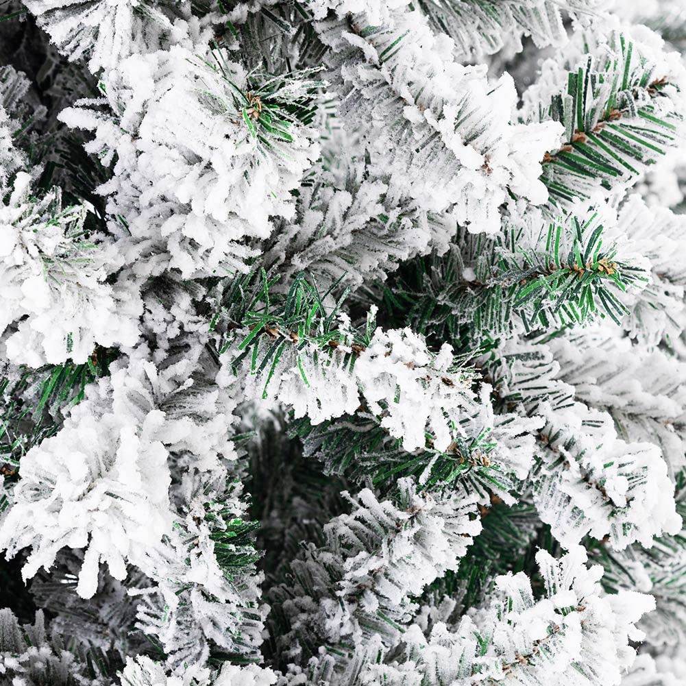 Albero di Natale Innevato Super Folto Slim Salvaspazio Saint Moritz 180 cm - 6