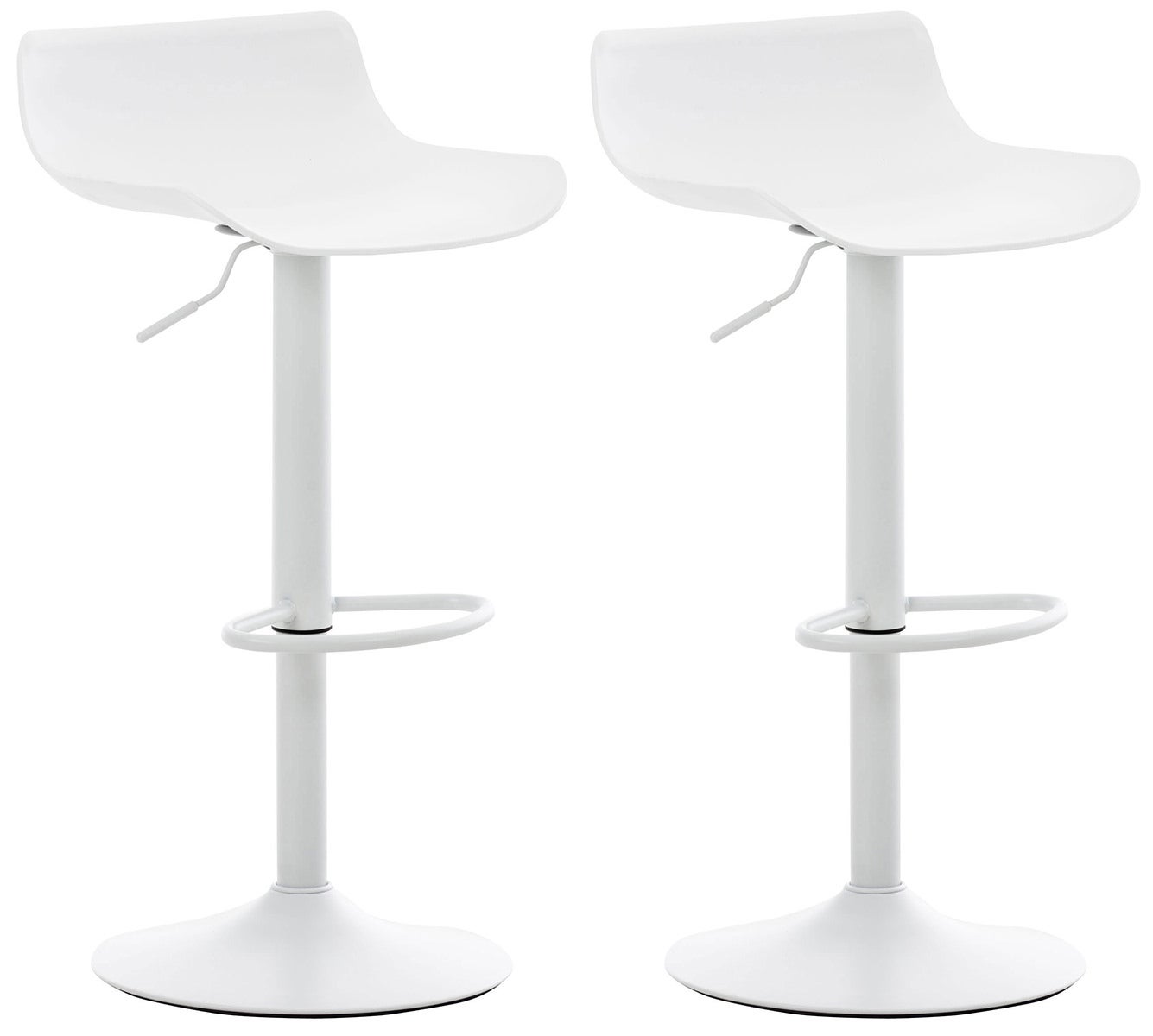 Juego de 2 taburetes de bar aveiro blancos.