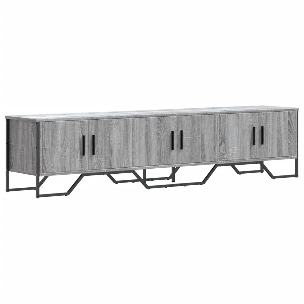 Meuble TV sonoma gris 180x34x41 cm bois d'ingénierie - 2