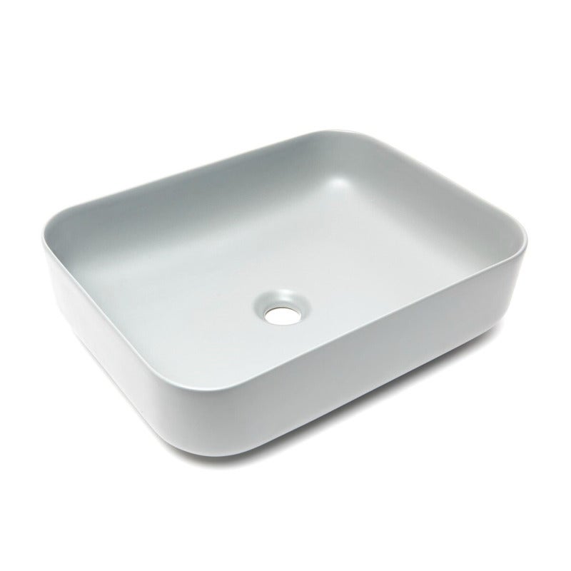 Infinitio Vasque à poser 50x39 cm, sans trop-plein, Gris mat (SATINF5039LGRM) - 6