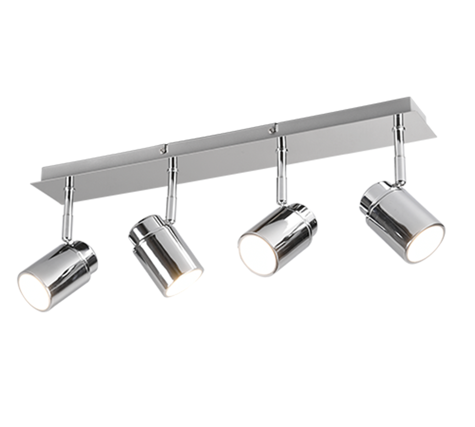 Reflektor sufitowy spot natynkowy Angelo listwa srebrno-chromowany 4xGU10x5W wym: 52 x 19,5 cm metal Trio