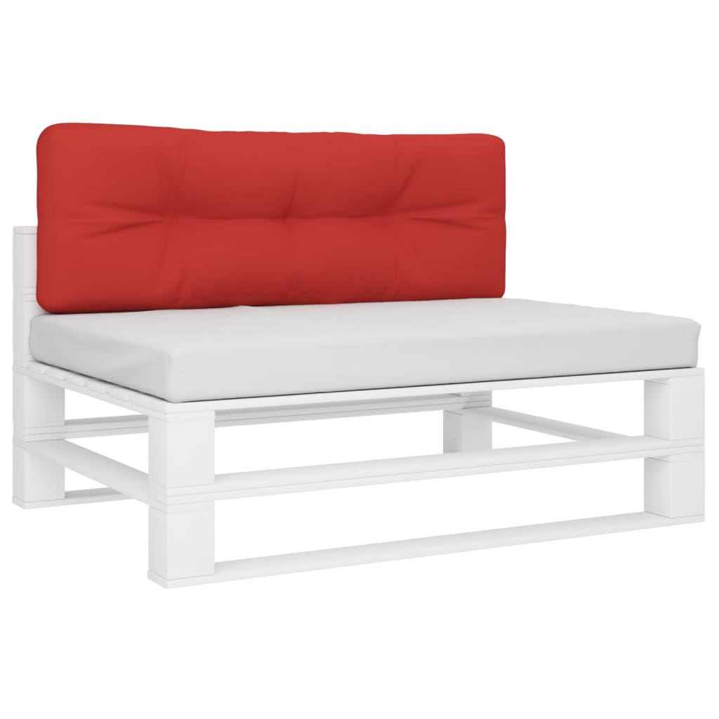 Coussin de palette rouge 120x40x12 cm tissu vidaXL - 3