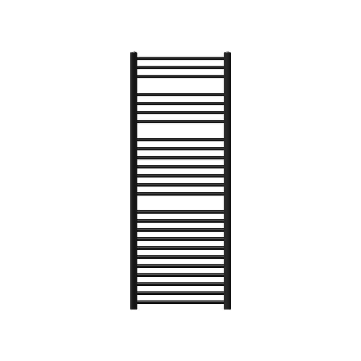 LuxeBath Grzejnik lazienkowy Sahara 600x1500 mm czarny matowy prosty z podlaczeniem bocznym Grzejnik dekoracyjny Podgrzewacz reczników Suszarka do