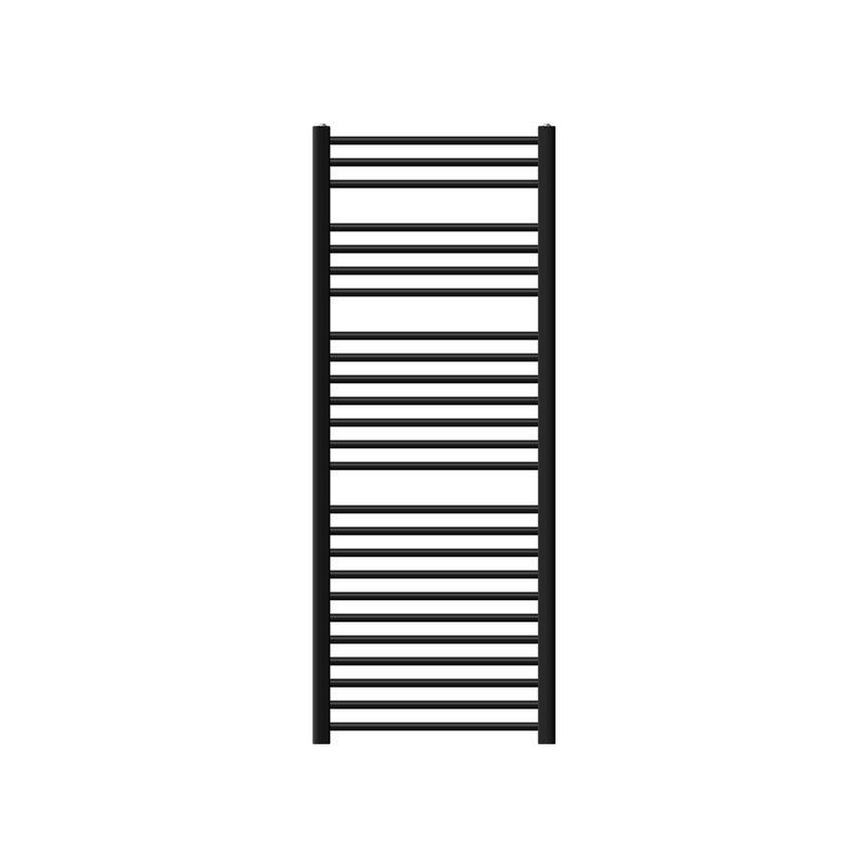 LuxeBath Grzejnik lazienkowy Sahara 600x1500 mm czarny matowy prosty z podlaczeniem bocznym Grzejnik dekoracyjny Podgrzewacz reczników Suszarka do