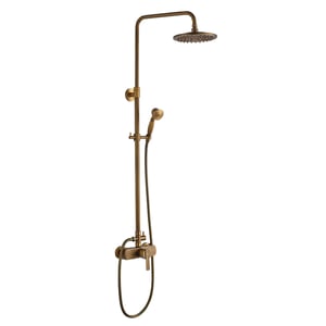 Auralum max Colonne de douche mécanique, Auralum max Pomme 200mm+Douchette 2 jets, Lation - EU Modèle