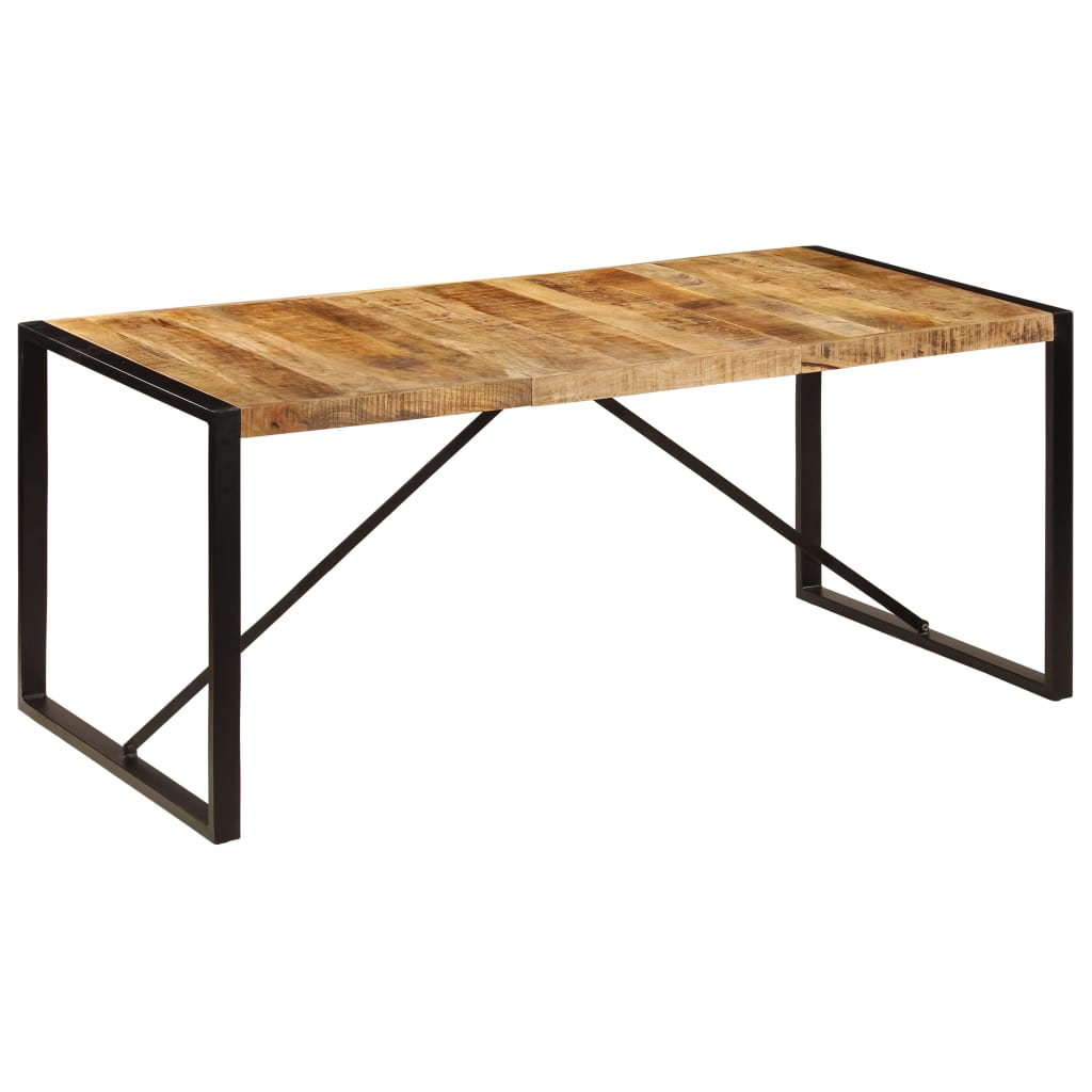 Table à manger de jardin rectangulaire en Bois Marron - 6
