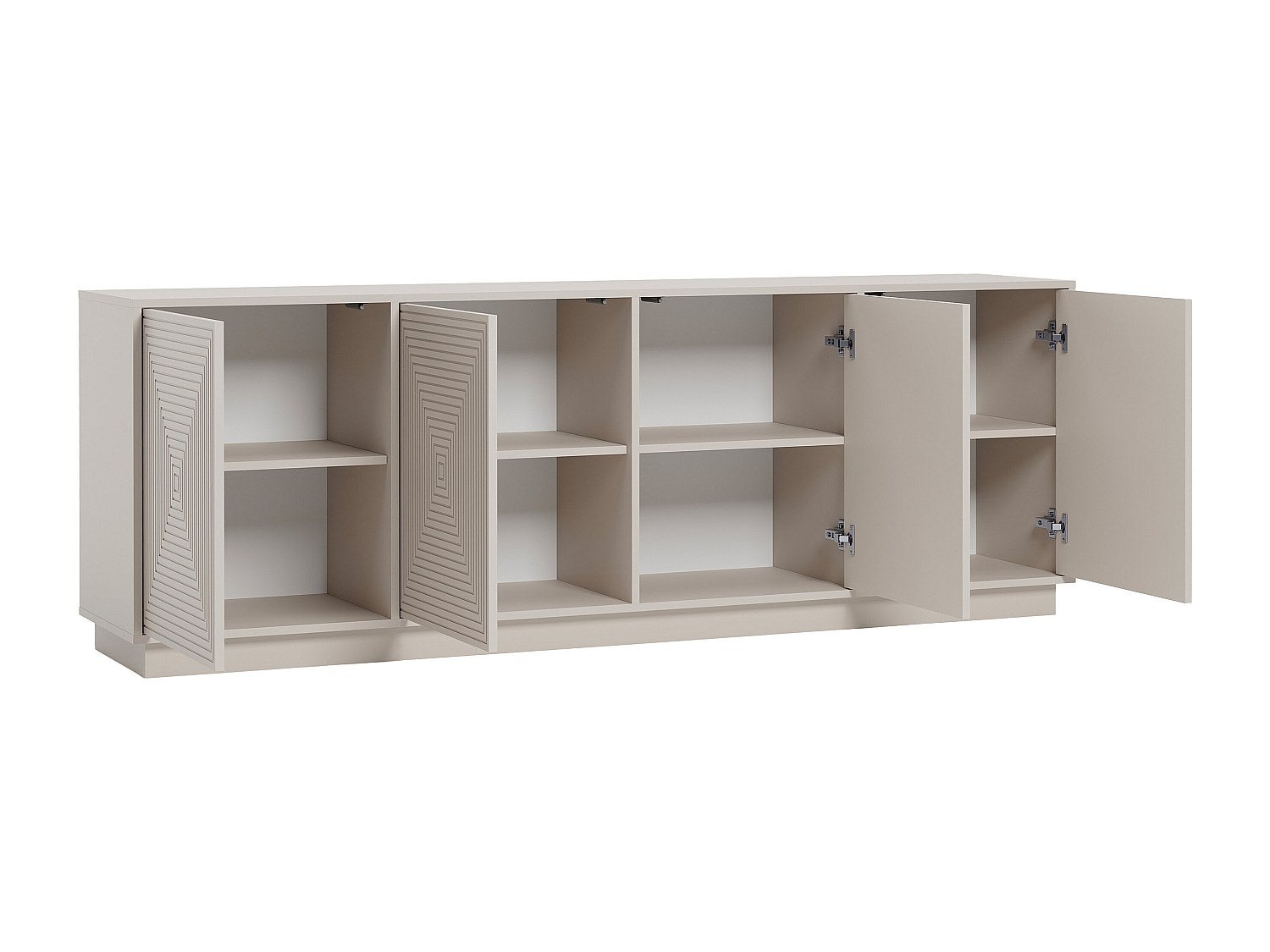 Kredens 4-drzwiowy z MDF – beżowy – MEZULIA - 5