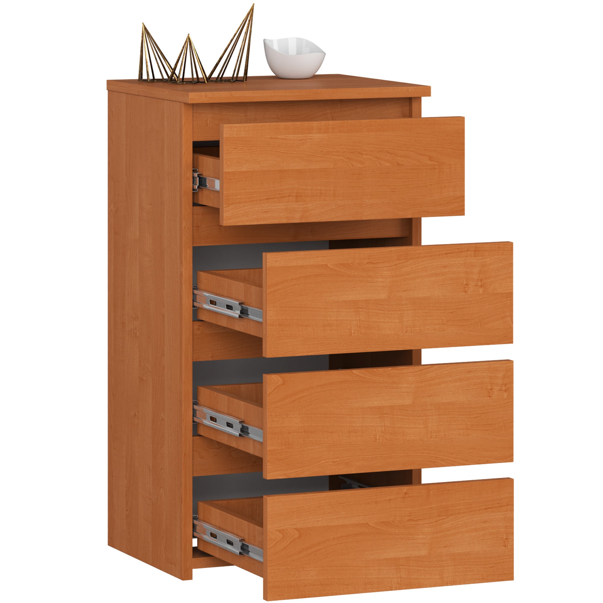 Meuble Tv Bois IDMarket - Commode 4 Tiroirs Detroit 110 Cm Design Industriel Avec étagère Petit Meuble Tv